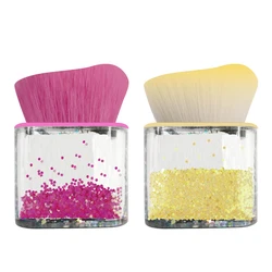 Clear plastic handle cosmetic single foundation brush crystal foundation makeup brush