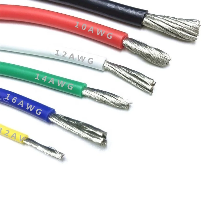 RC мягкий высокотемпературный силиконовый провод 10AWG кабель красный черный цвет для Lipo батареи ESC