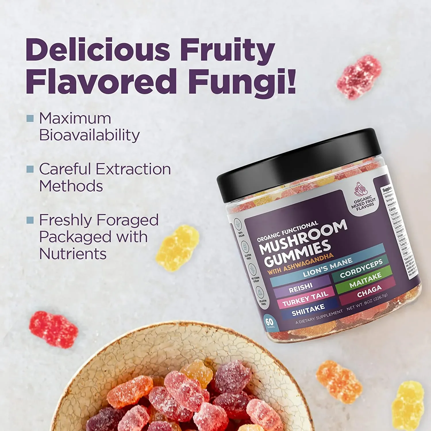 New Design Wholesale Mushroom Gummies