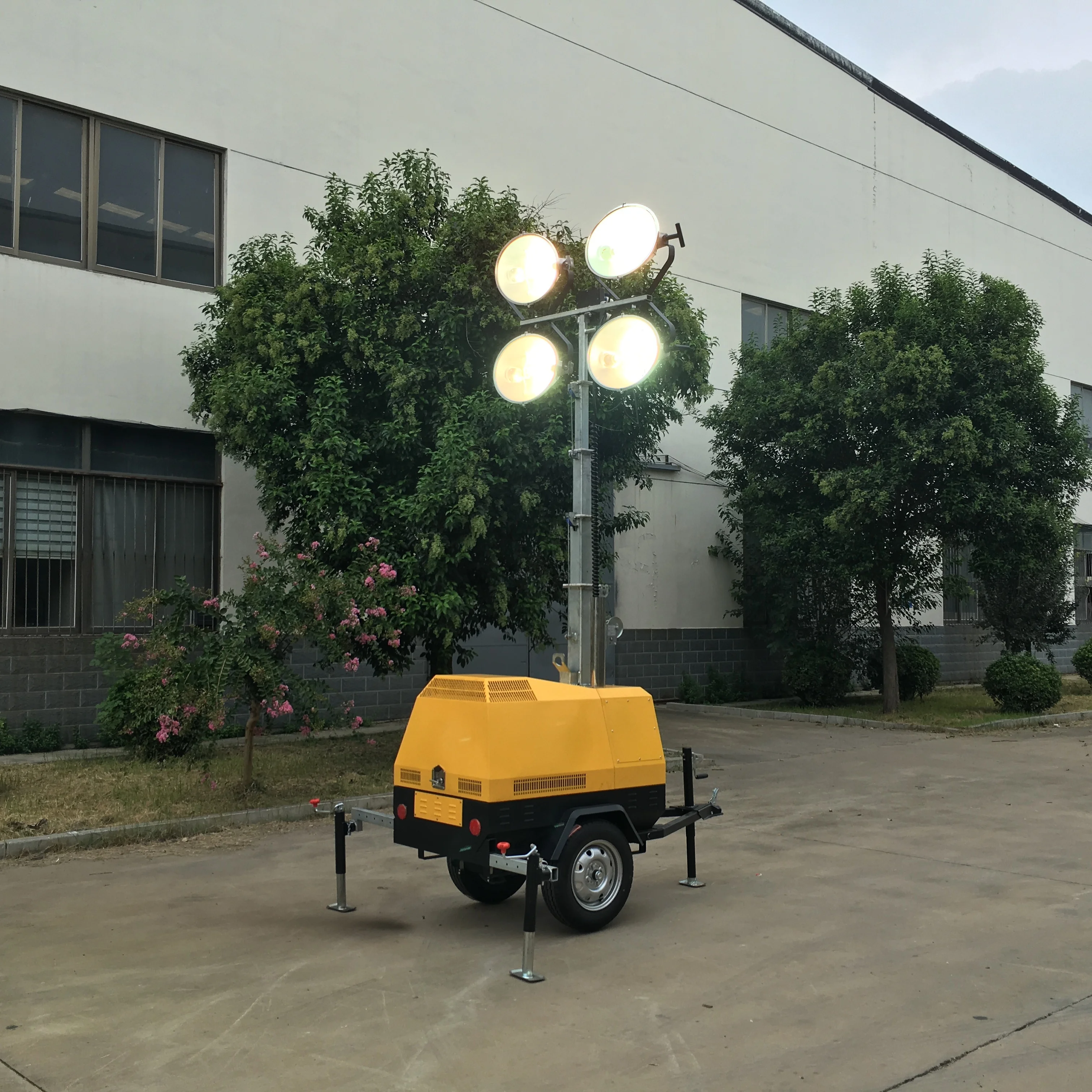 Metal Halide Mobile Light Tower Vertical Lifting Light