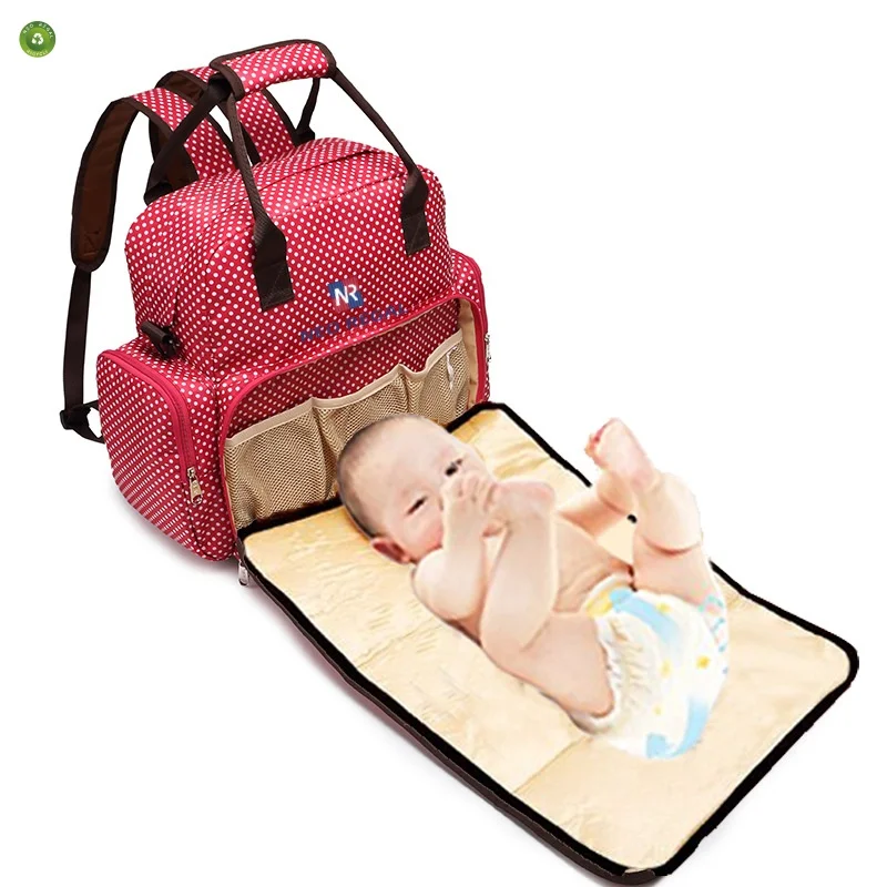 Custom logo Good Quality Baby Travel Maternity Nursing Backpack Foldable Baby Bed Mommy Nappy Diaper Bag with Bed Bassinet