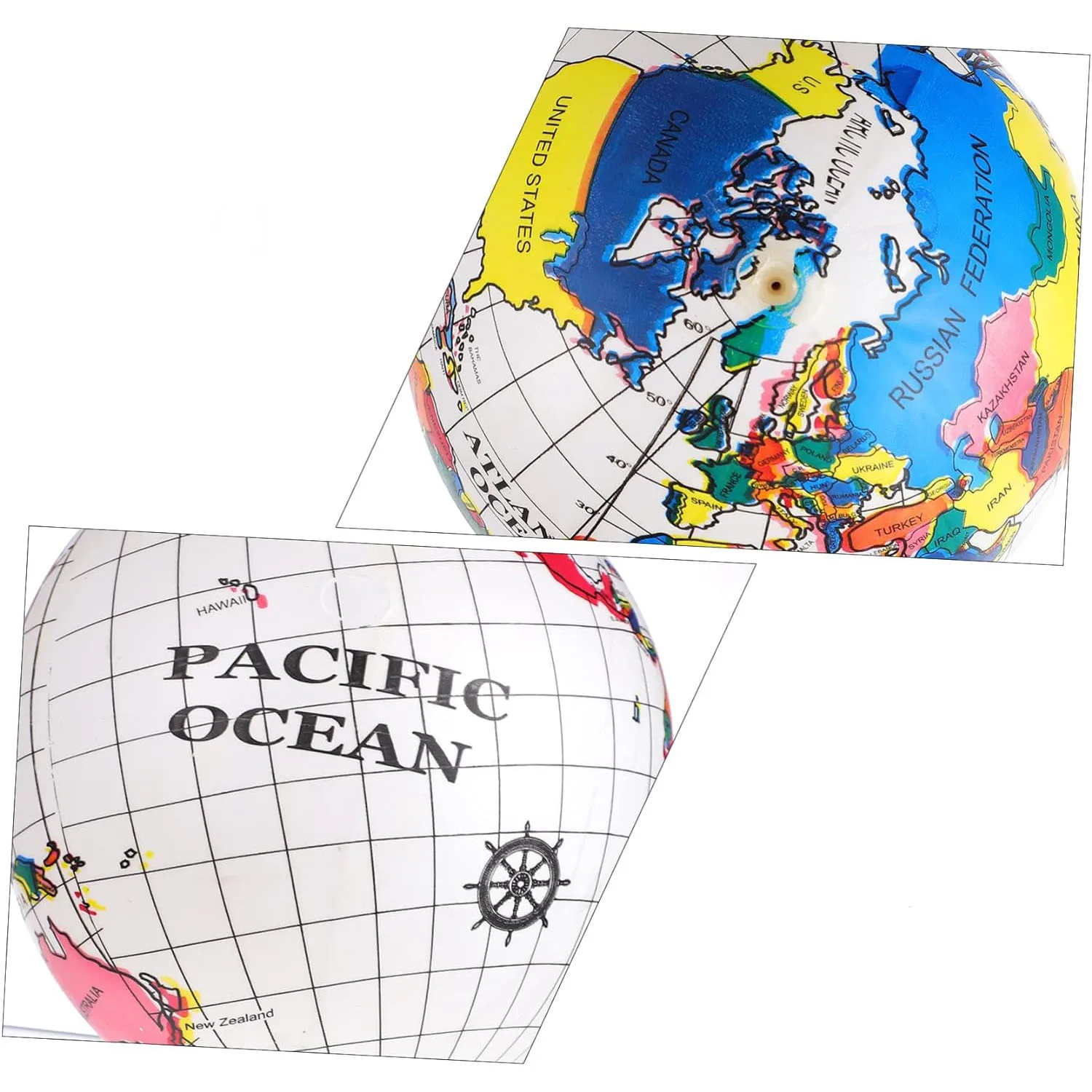 Inflatable Ball Earth Globe Beach Balls for Kids Indoor Outdoor Playing Balls PVC Customize Size