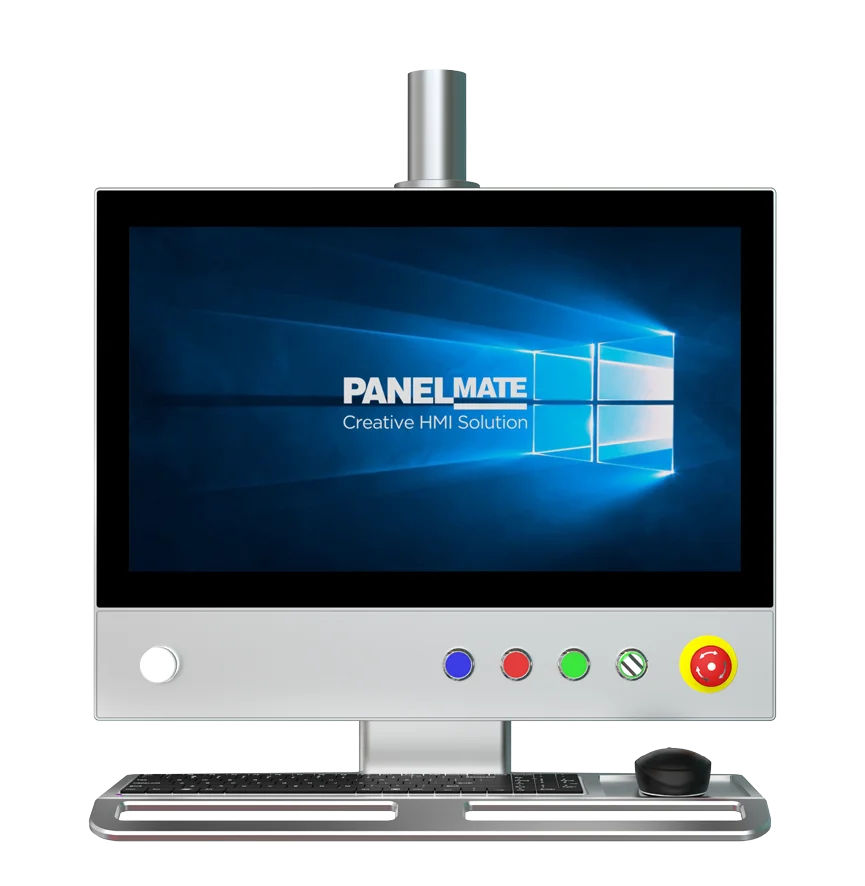21.5 inch Inter Core i5 Capacitive touchscreen Machine Operation Panel Industrial display with push button