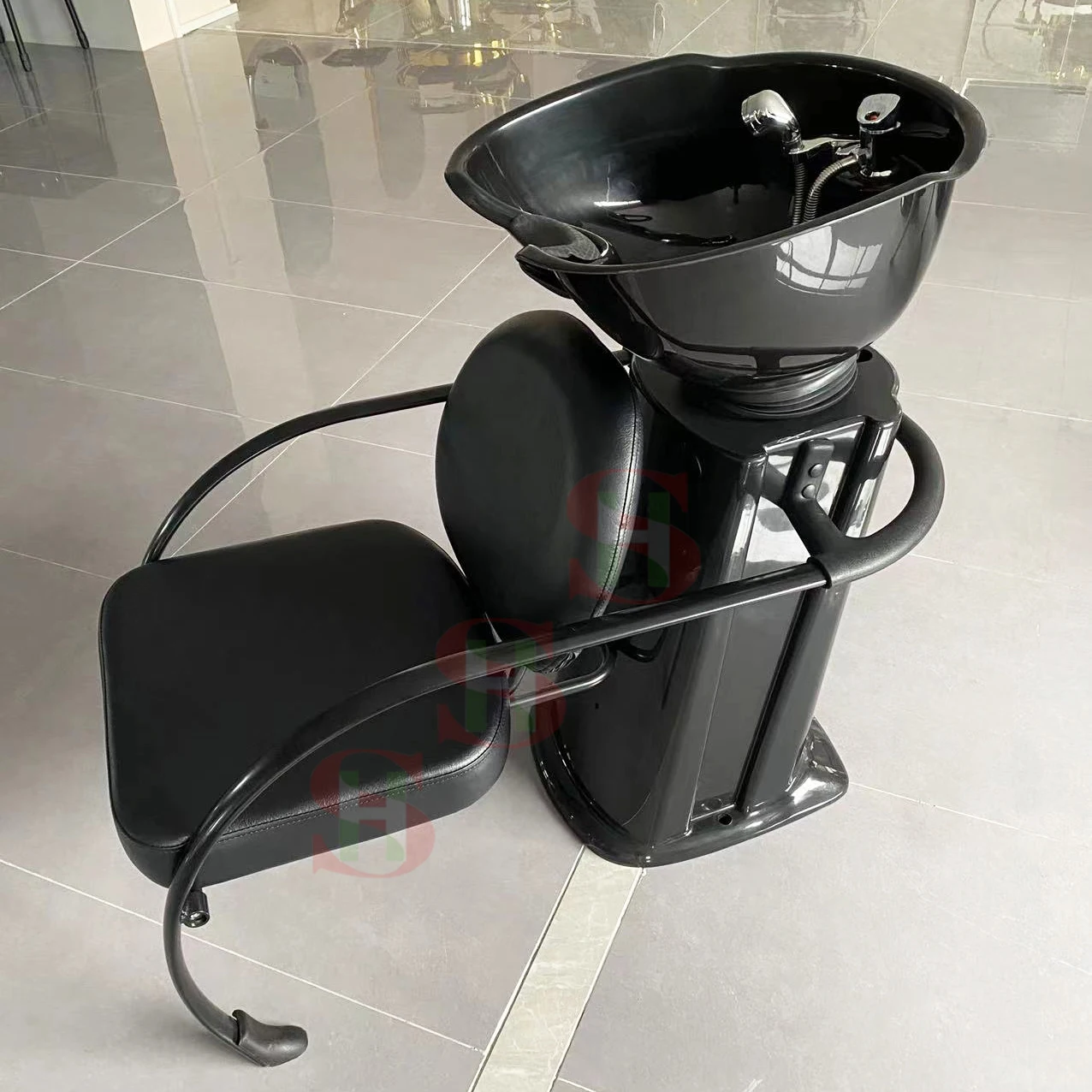 Salon Chair Parts Plastic Salon Shampoo Chair Frame Barber Salon Washing Shampoo Bowl Sink and Chars