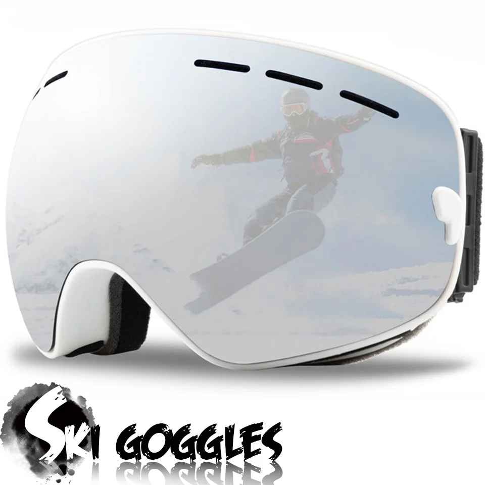 New Style Hot selling Ski Glasses Riding Goggles Anti Glare Anti Fog UV400 snowboard Custom Ski Goggles