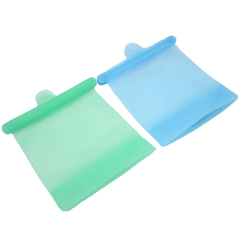 Factory Leakproof Silicone Bags Reusable Food Preservation Storage Bag Silicon for Vaccum Compressed Bag 1-3 Days Square