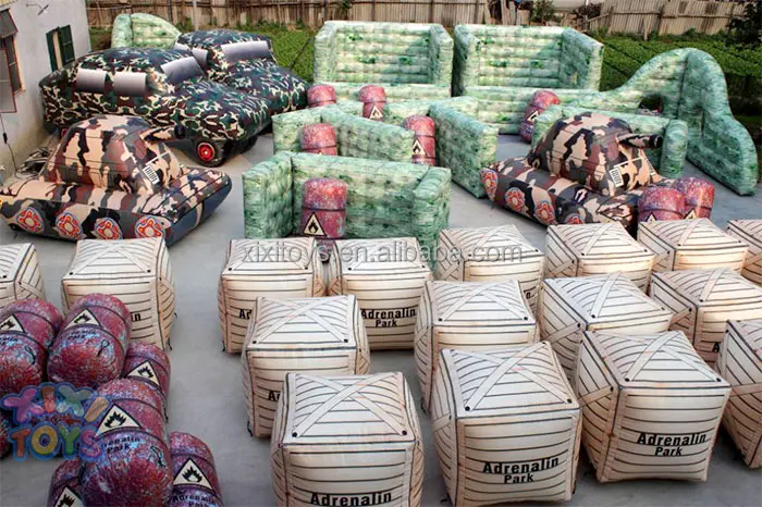 Cylinder inflatable paintball bunkers / Archery inflatable oil barriers