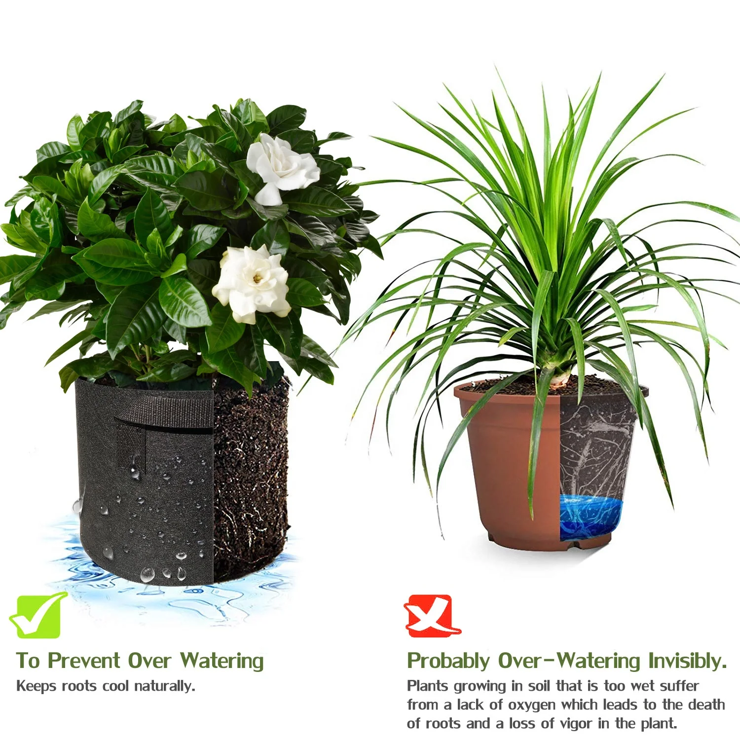 
Bags Gallon Garden 1 Green Colour Tree Seedlings Fabric Hanging For 20 Nonwoven Potato Nursery Outdoor 30 Plant Felt Grow Bag 