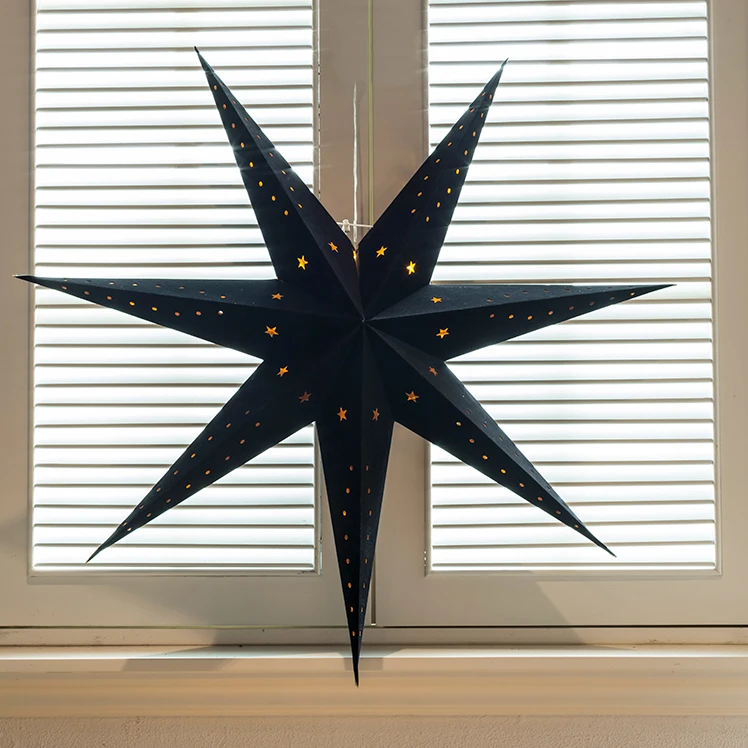 Newish Wedding Paper Star Lantern for Decorations with 15L Warm White LED