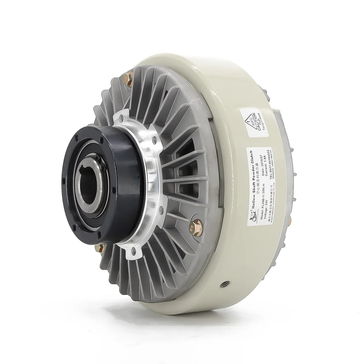 SHENGDA Factory Supply FL25B-1 hollow shaft Magnetic Powder clutch for printing machinery and Slitter Rewinder Machine