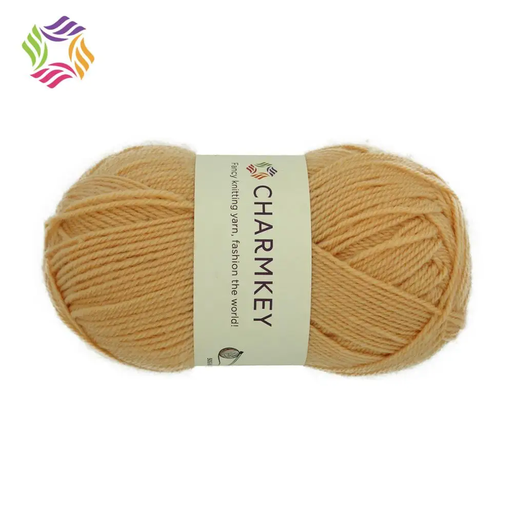 
Charmkey cheap price spun twisted solid 100% polyester dyed yarn for hand knitting baby sweater china manufacturers 
