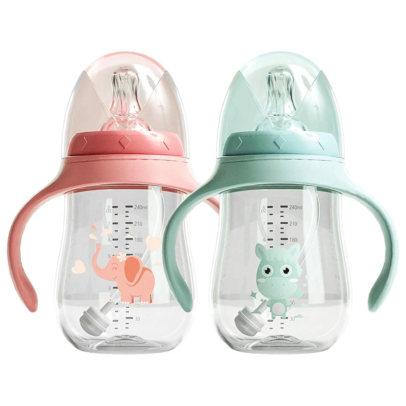 Clear Bottle Baby Milk Bottle Wide Neck Ergonomic Milk Bottle Water Baby Set Feeding Plain