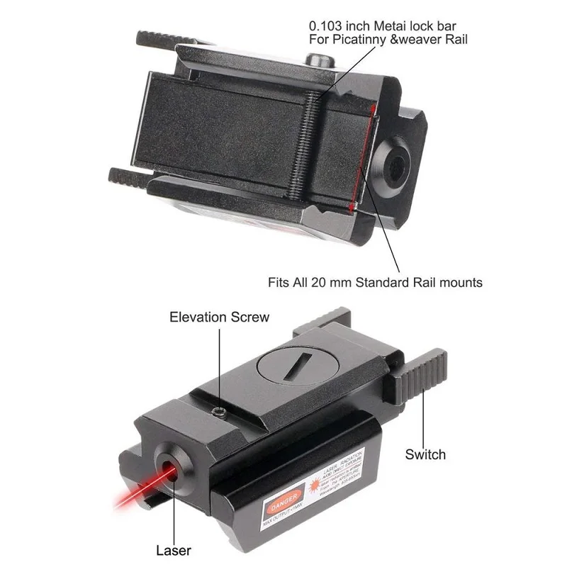 GF025 20mm rail Red Laser Pointer,Red Laser Pointer
