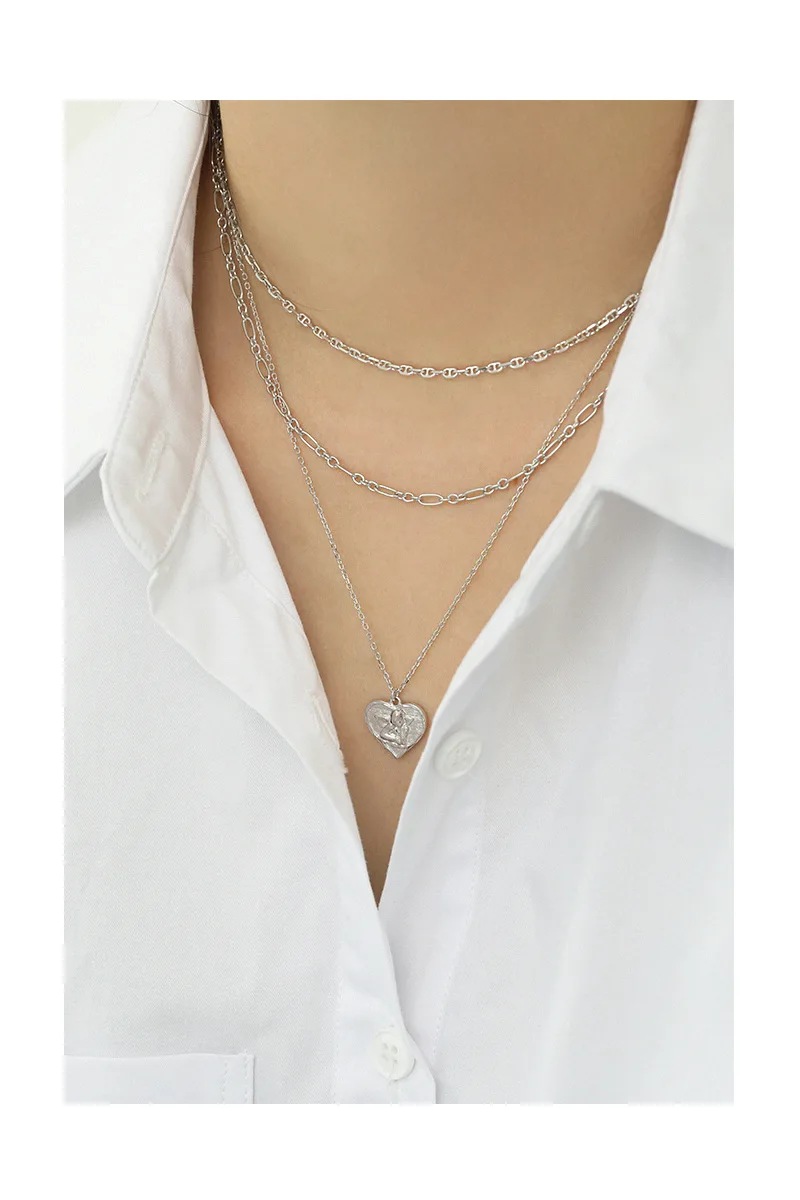 Wholesale Jewelry 925 Sterling Silver Jewellery Coffee Bean Pig Nose Chain Women Men Choker Necklace