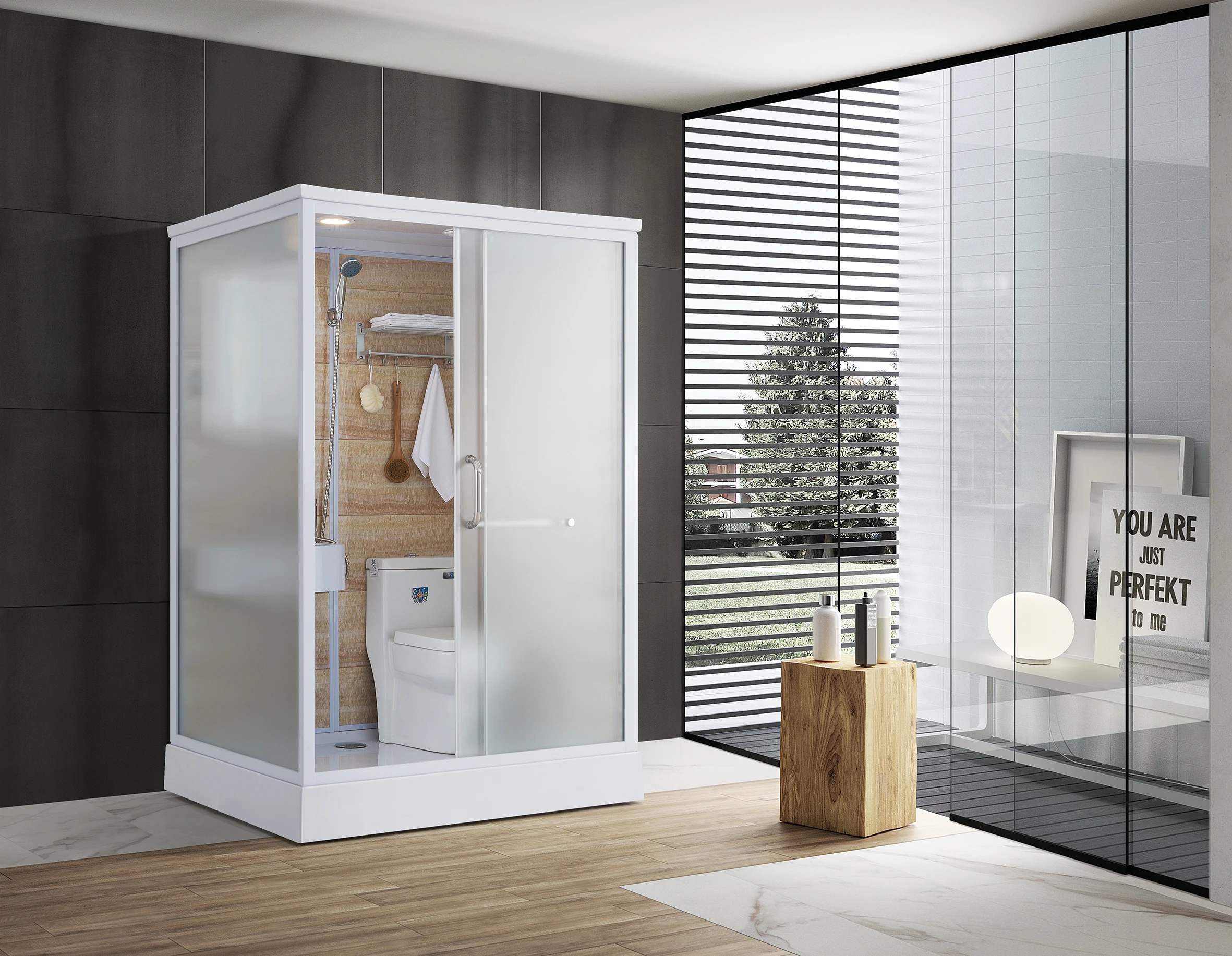 Modern Bathroom Accessory One-Piece 5mm Enclosed Tempered Glass Shower Door with Sliding Open Style for Hotels and Steam Rooms