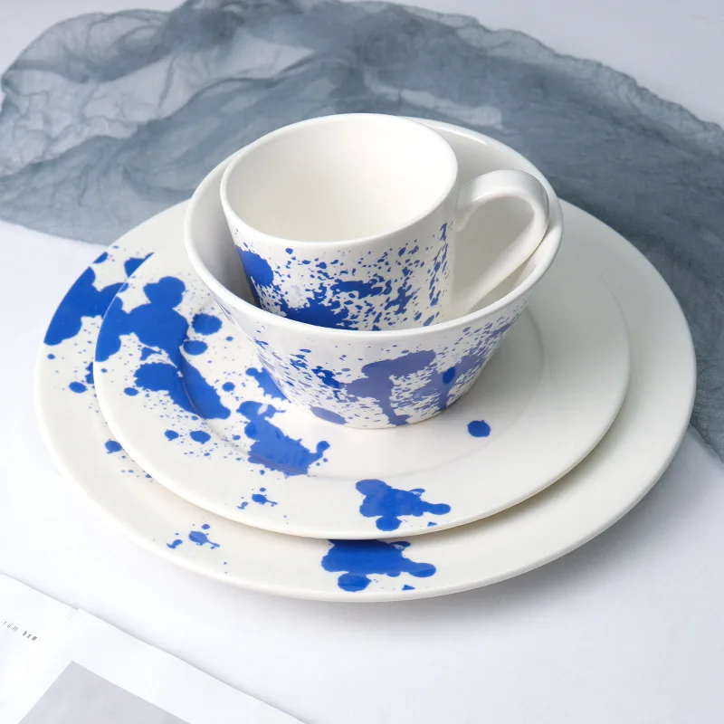 Wholesale china new design luxury porcelain dinner set porcelaine diner set for restaurant