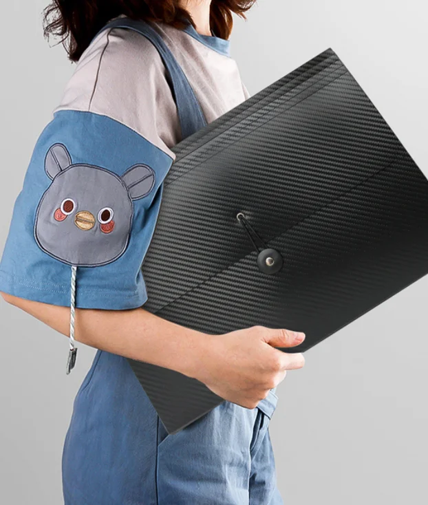 Multifunctional a4 folder cute PP file lever arch file  multi-layer organ document bag