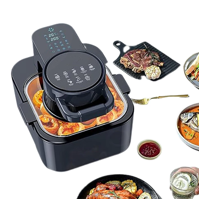 Double protection air fryer detachable pot body with anti scalding ears electric air fryer stainless steel air fryer