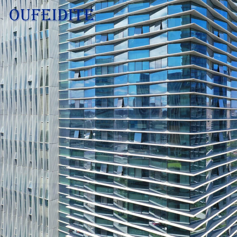 Building Material Facade Aluminum Cladding System Aluminum Metal Curtain Wall