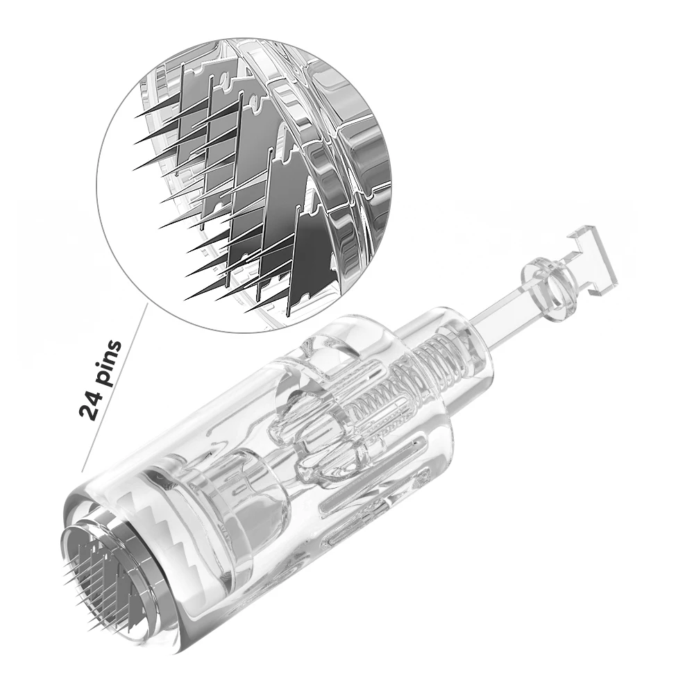 Fine medical stainless steel dermapen needle for full face treatment with 1/3/7/9/12/24/36/42/nano/3D/ 5D pins twist needle tip