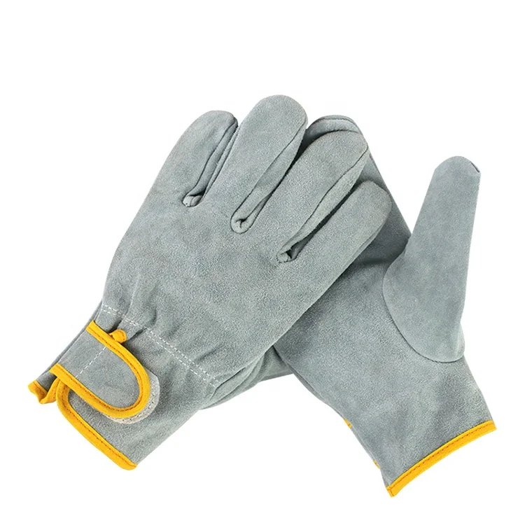 Wholesale quality cowhide wear-resistant solid buckle welding argon arc welding gloves