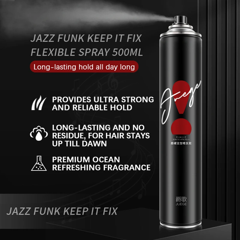 Factory OEM ODM Professional Aerosol Spray Hair Styling Products Woman Wholesale Custom Strong Hold Hair Spray for Men