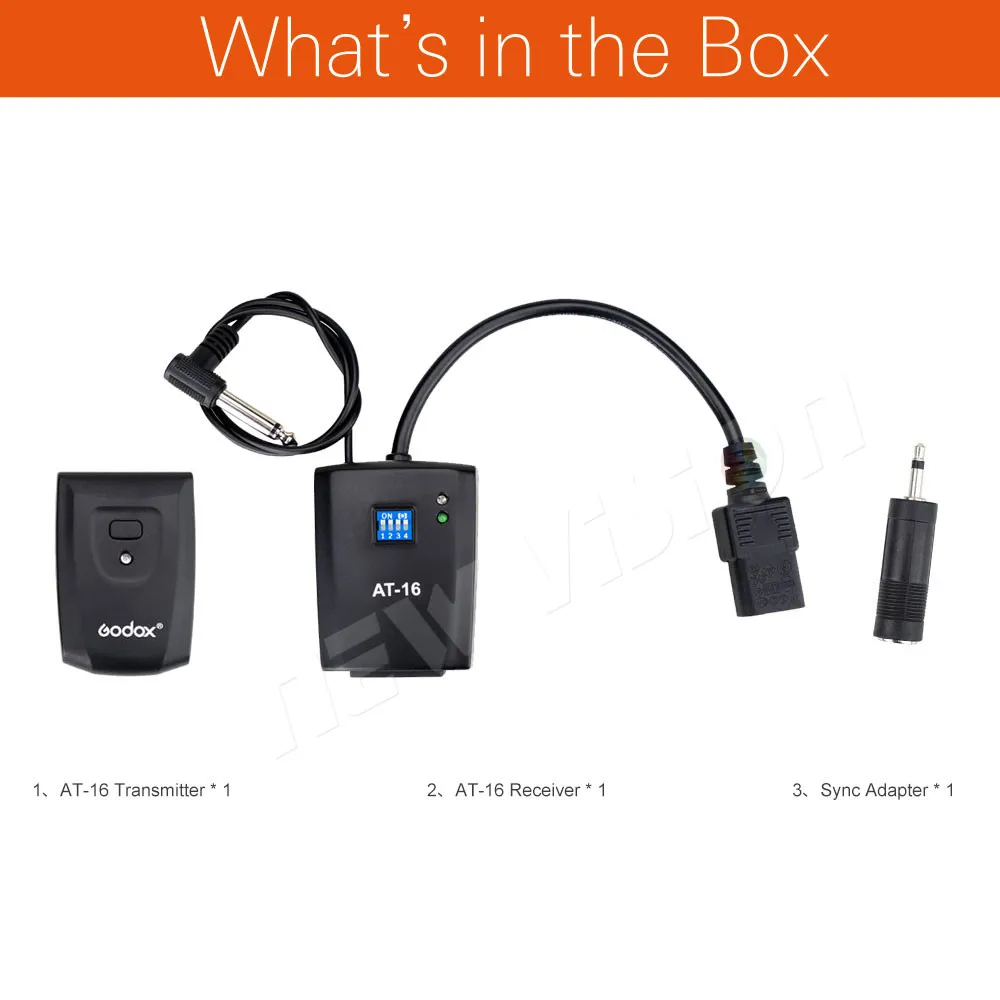 Godox AT-16 Wireless Studio Flash Trigger 16 Channel, AC Power, Sync Speed 1/200s for Canon Nikon Pentax Olympus Samsung