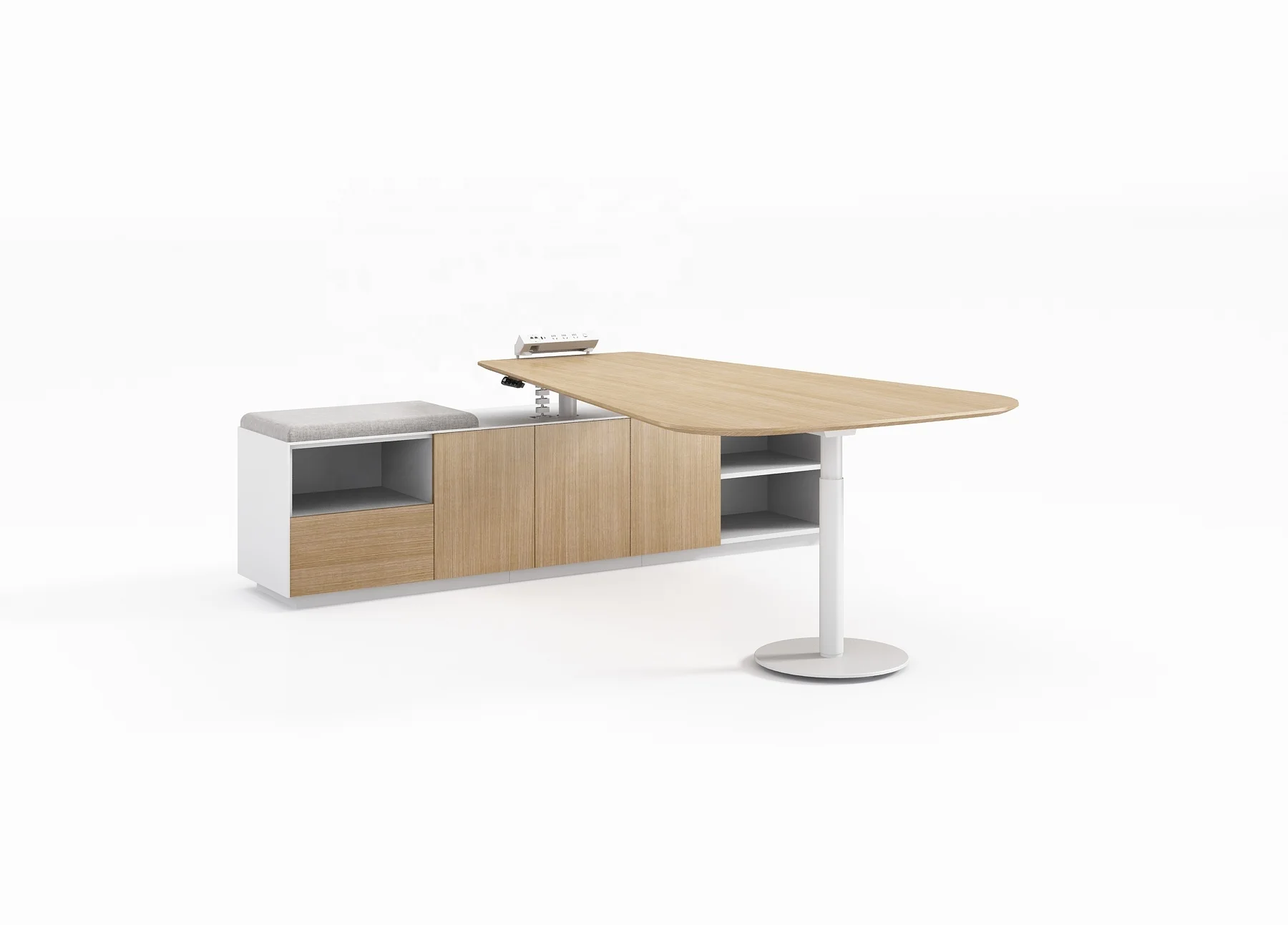 Melamine Modern Office Furniture L Shape Wooden Executive Desk Table electric standing desk