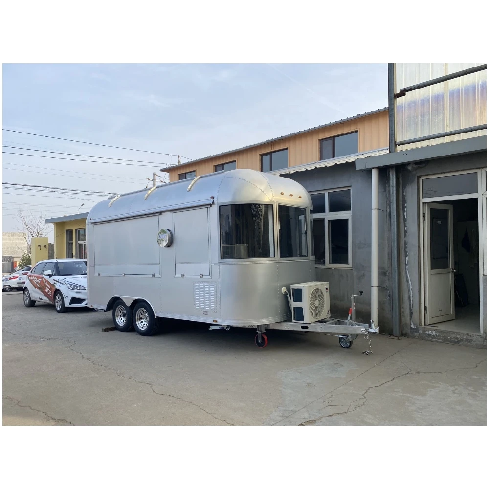 Fast Food Kiosk Beer Bar Airstream Food Trailer High Quality Street Aluminum Customized Mobile Restaurant Shaped Bus