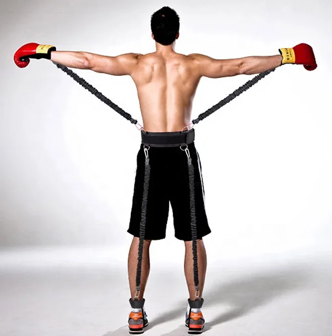 Professional Boxing Resistance Training Bands Kit 160LBS Black Agility Training Straps for Boxing