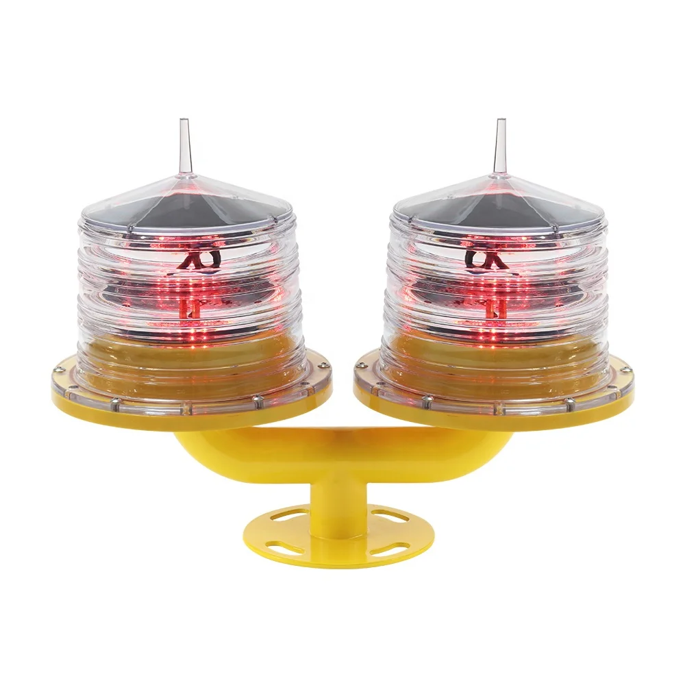 
ICAO type A GS-LS/T double solar powered towel Aviation obstruction Light 
