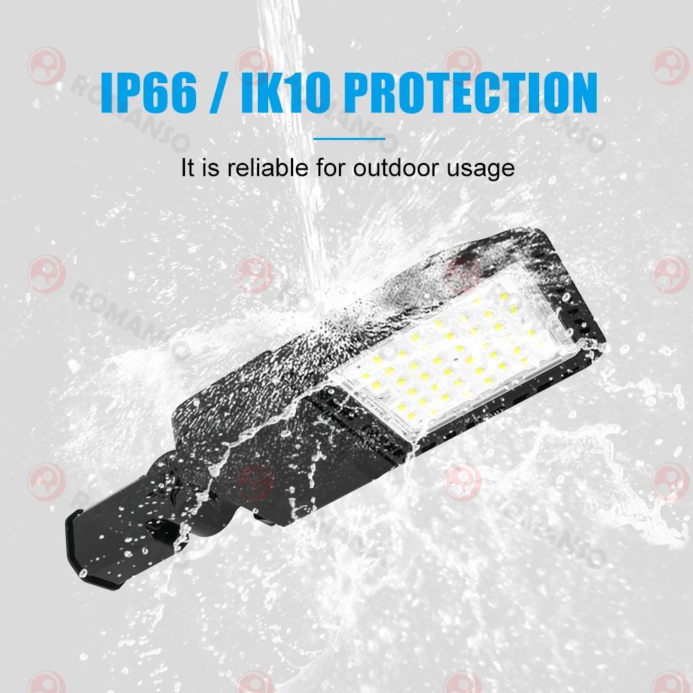 ROMANSO Hot Selling Led Street Light Shoebox 100W 150W 200W 240W 300W Led Parking Lot Lighting Area Light