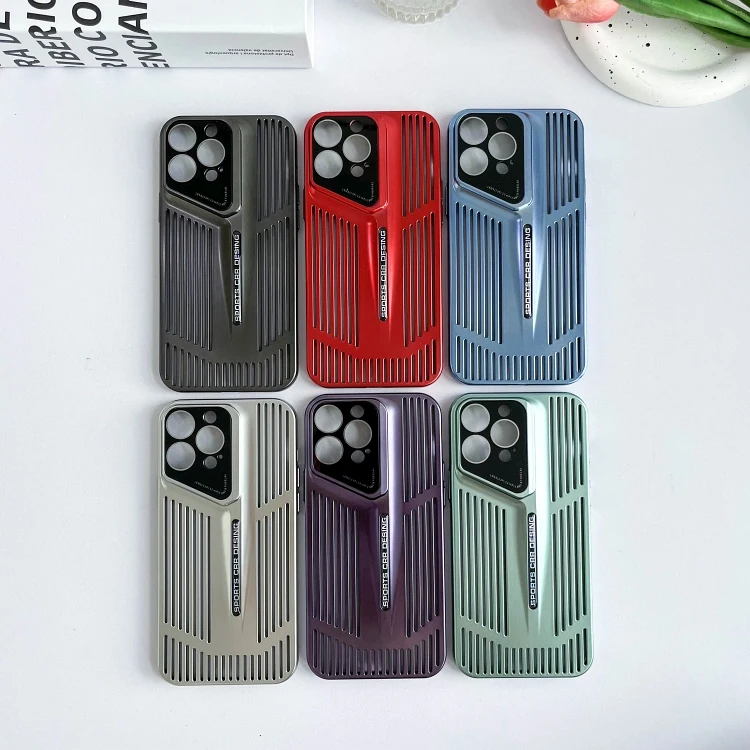 Summer Hot Sale Mobile Phone Case Blade Heat Dissipation Electroplating Matte Back Cover for for iPhone15 14 13 12 pro max