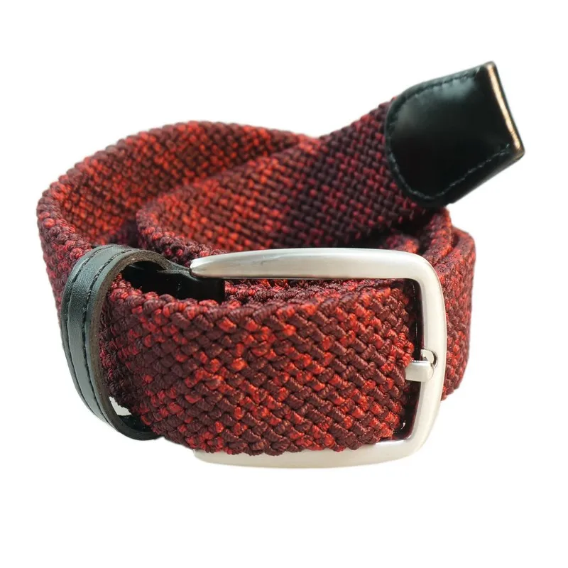 Belt Men Braided Elastane Double Layer Colorful Casual Alloy Buckle Wholesale Fashion Stretch Adjustable Belt