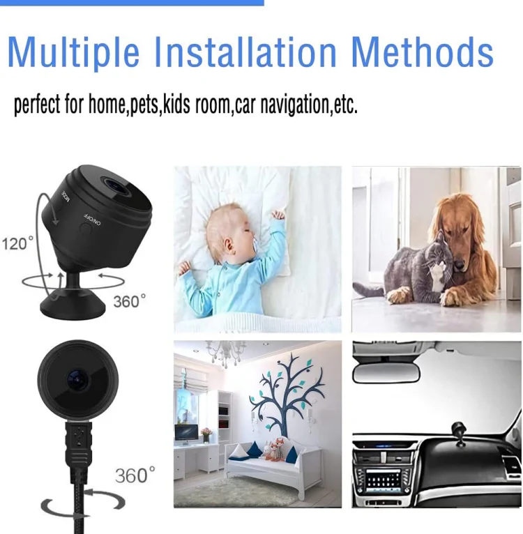 HD Smart Life Mini Wifi Cameras With A9 Surveillance Magnetic Home Security 360 1080P Night Vision Video Micro Cctv Camera A9