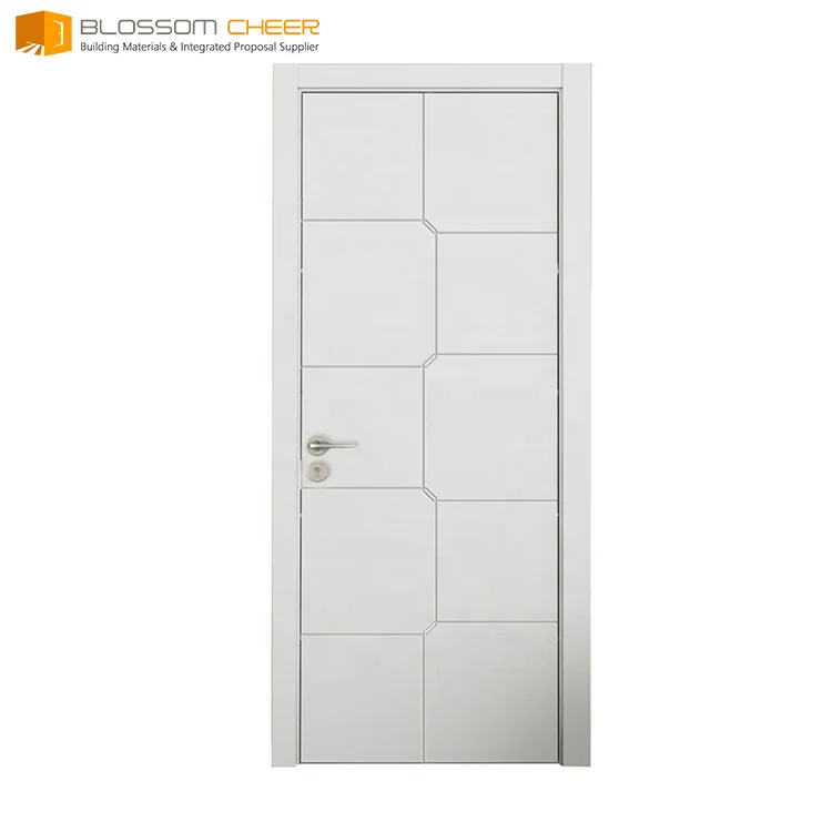 High Quality Blossom Cheer Fiber Doors for Bathroom Designs Price Waterproof Bathroom Door Glass PVC Swing Graphic Design Modern