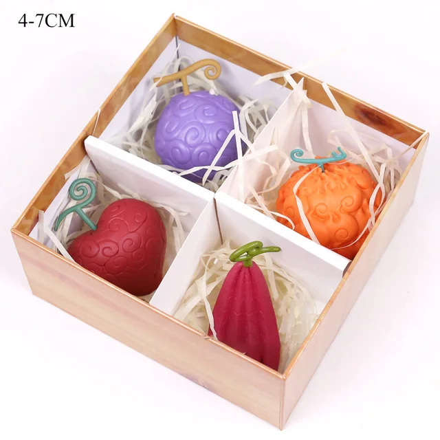 4PCS/SET Devil Cursed Fruit Figure Doll Christmas Birthday Gift Funny Toys Manga Figurine Anime Action Figures