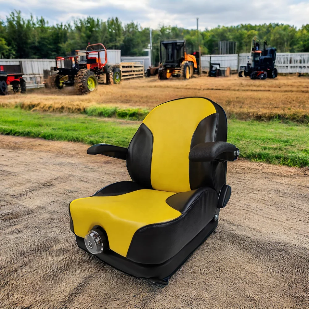 Low Profile PVC Mechanic Suspension Seat for John Deere Zero Turn Mowers Tractor Modified Car Seat with Mechanical Suspension