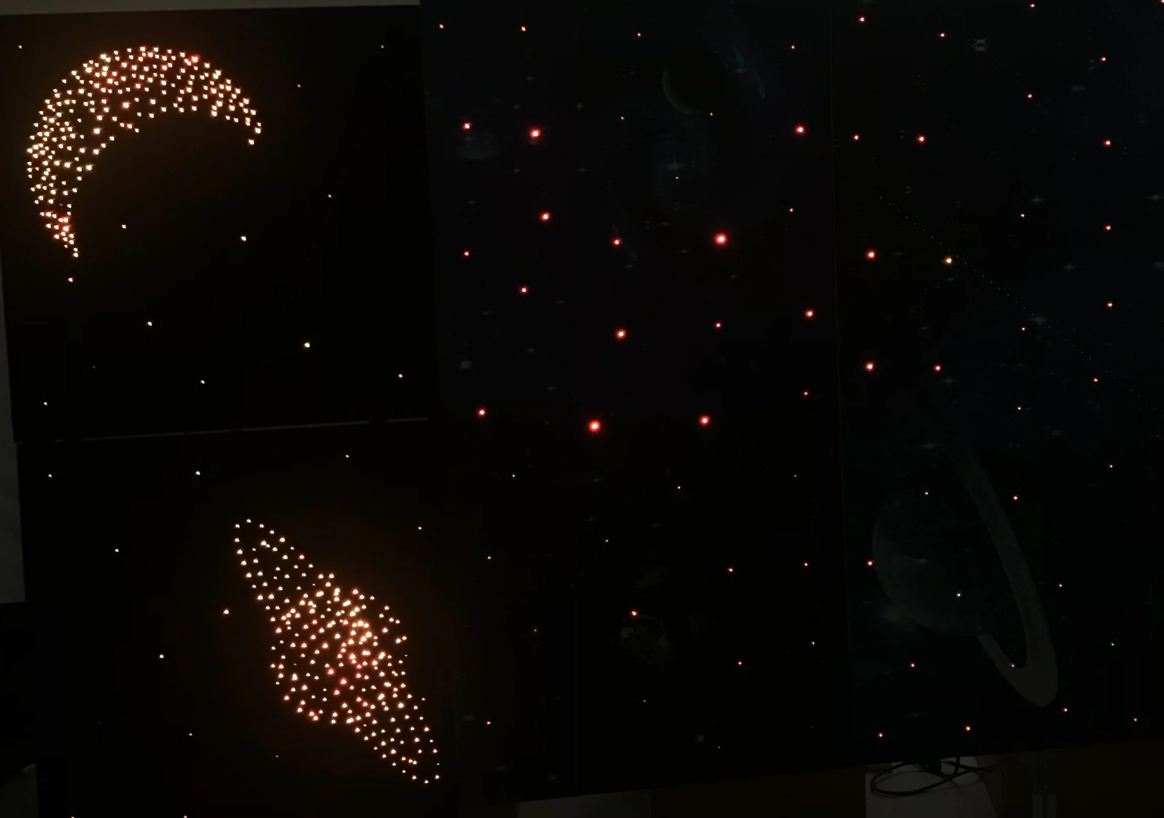 LED Star ceiling lights with multi-color for a bayroom