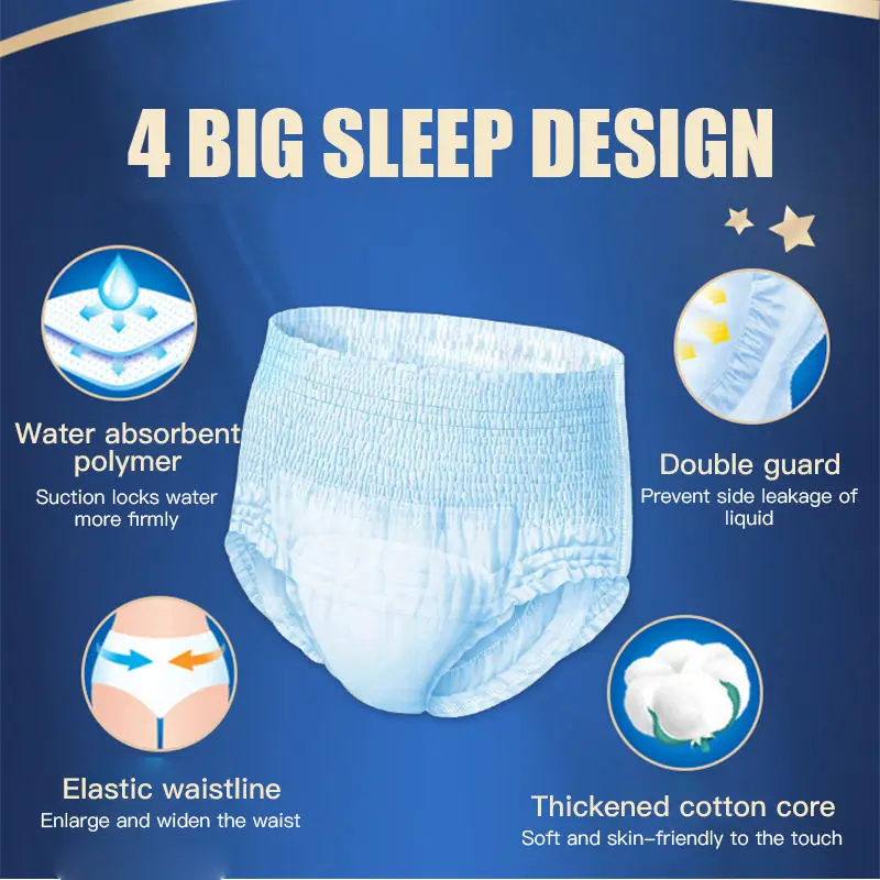 Manufacturers Direct Sales Adult Incontinence Diaper Soft Non-Woven Incontinence Disposable Underwear Adult Diapers For Unisex