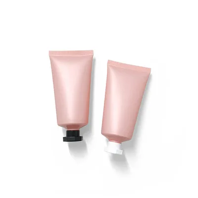 50g Matte Pink Cosmetic Packaging Tube 50ml Hand Cream Tube Plastic Facial Cleanser Tube with Acrylic Cap