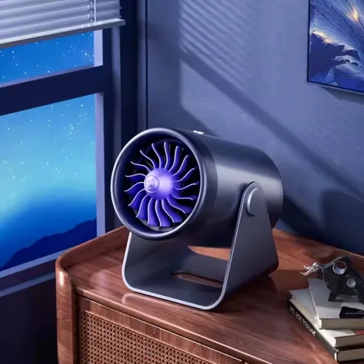 Hot Sale 500W Mini Electric Desktop Heater Quick-Heating Energy-Saving With Turbine Fan Blade Soft Wind Portable For Home Use