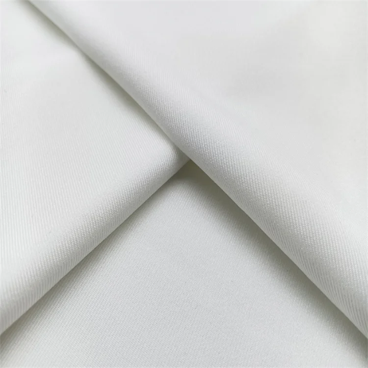 white bleach dyed eco friendly t-shirt cloth 90% recycle polyester weft knitting interlock jersey fabric
