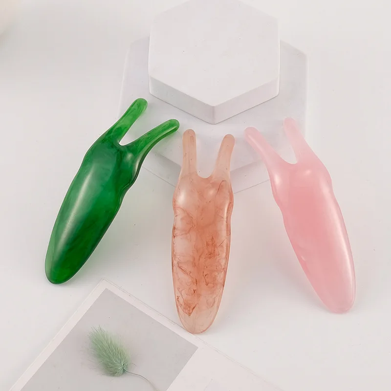 Small insect shaped nose bridge scraper Y-shaped resin massage scraper whole body meridian scraper acupoint massage stick