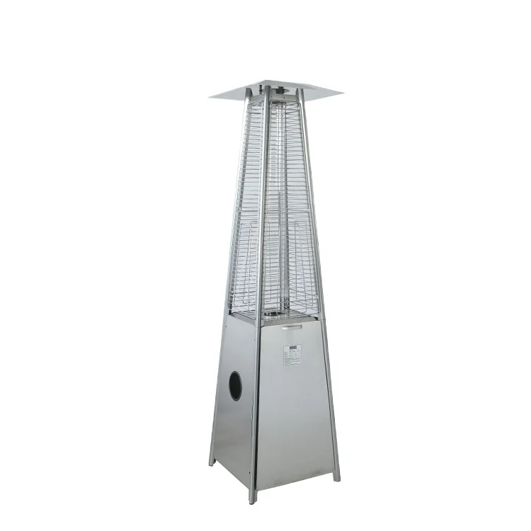 glass tube outdoor patio heater real flame pyramid tower outdoor gas patio heater CE approved