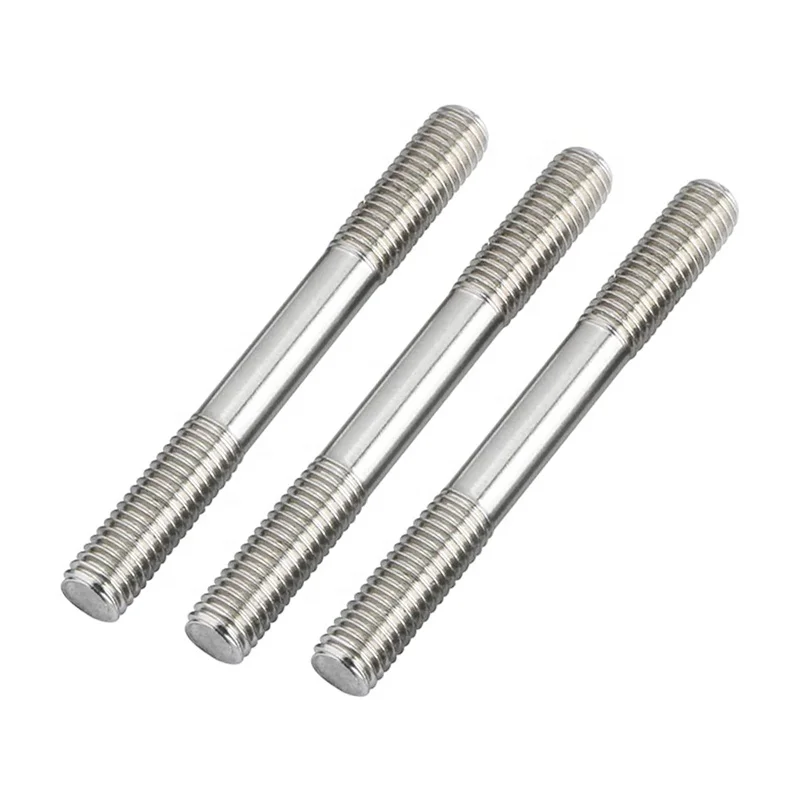 DIN939 Double End Threaded Rods Stud Bolts Stainless Steel OEM Stock Support
