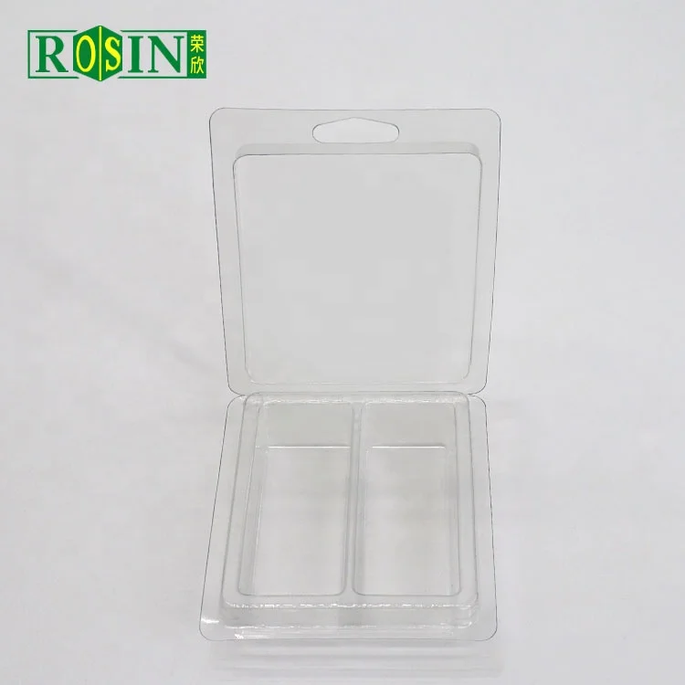 2 cell plastic clear pvc blister wax melt mold clamshell packaging suppliers for soap container