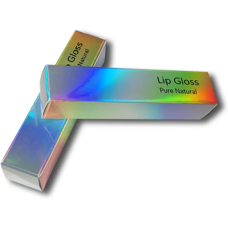 custom empty eyeliner box packaging cuticle oil pen wrapping box sliver holographic eyeliner package boxes