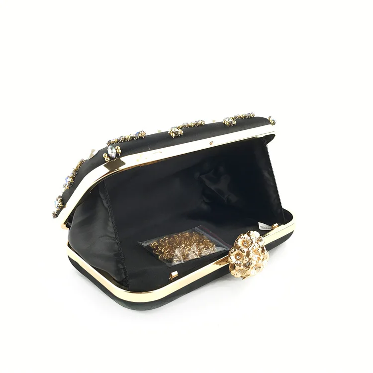 Wholesale Fashion Clutch Evening Bags Beaded Chain Handmade Ladies High Quality Party Bag for Women