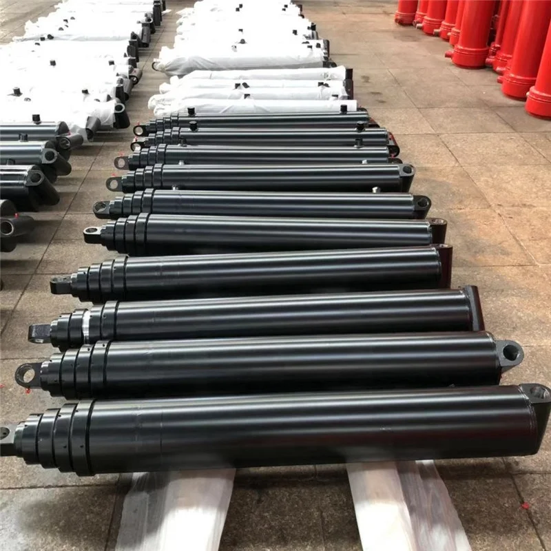 pushing double acting cylinder Parker type customized cylinders Hydraulic cylinders manufacturer for dump truck in shandong xingtian XINGTIAN hydraulics mining truck hydraulic cylinder